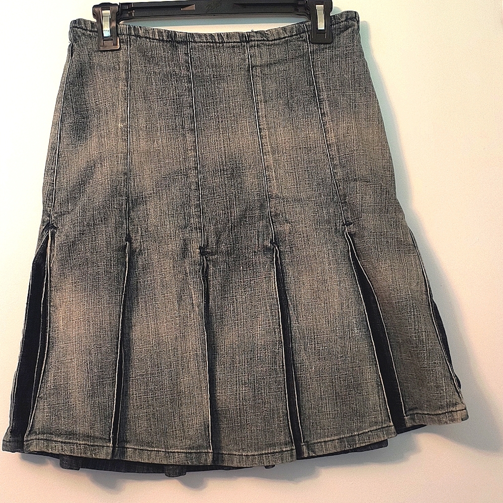 Armor jeans pleated skirt